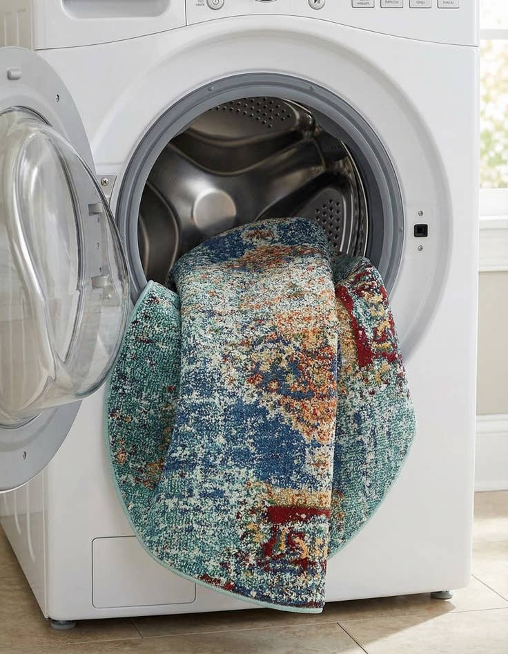 Detail image of 4' x 4'  Washable Arte Round Rug