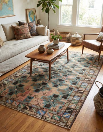 3' 4 x 6' Hand Knotted Ultra Vintage Persian Wool Rug