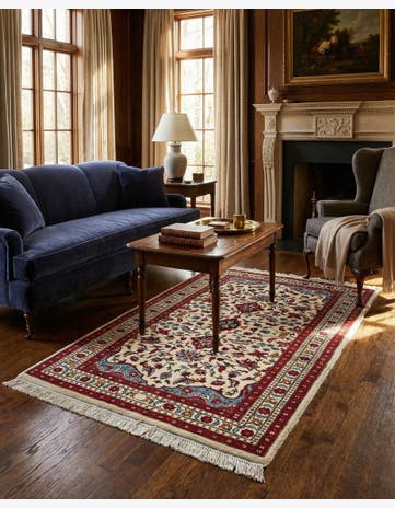 3' 2 x 5' 6 Hand Knotted Lahour Wool Rug