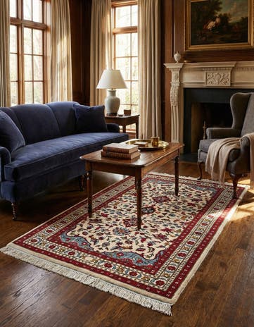 3' 2 x 5' 6 Hand Knotted Lahour Wool Rug