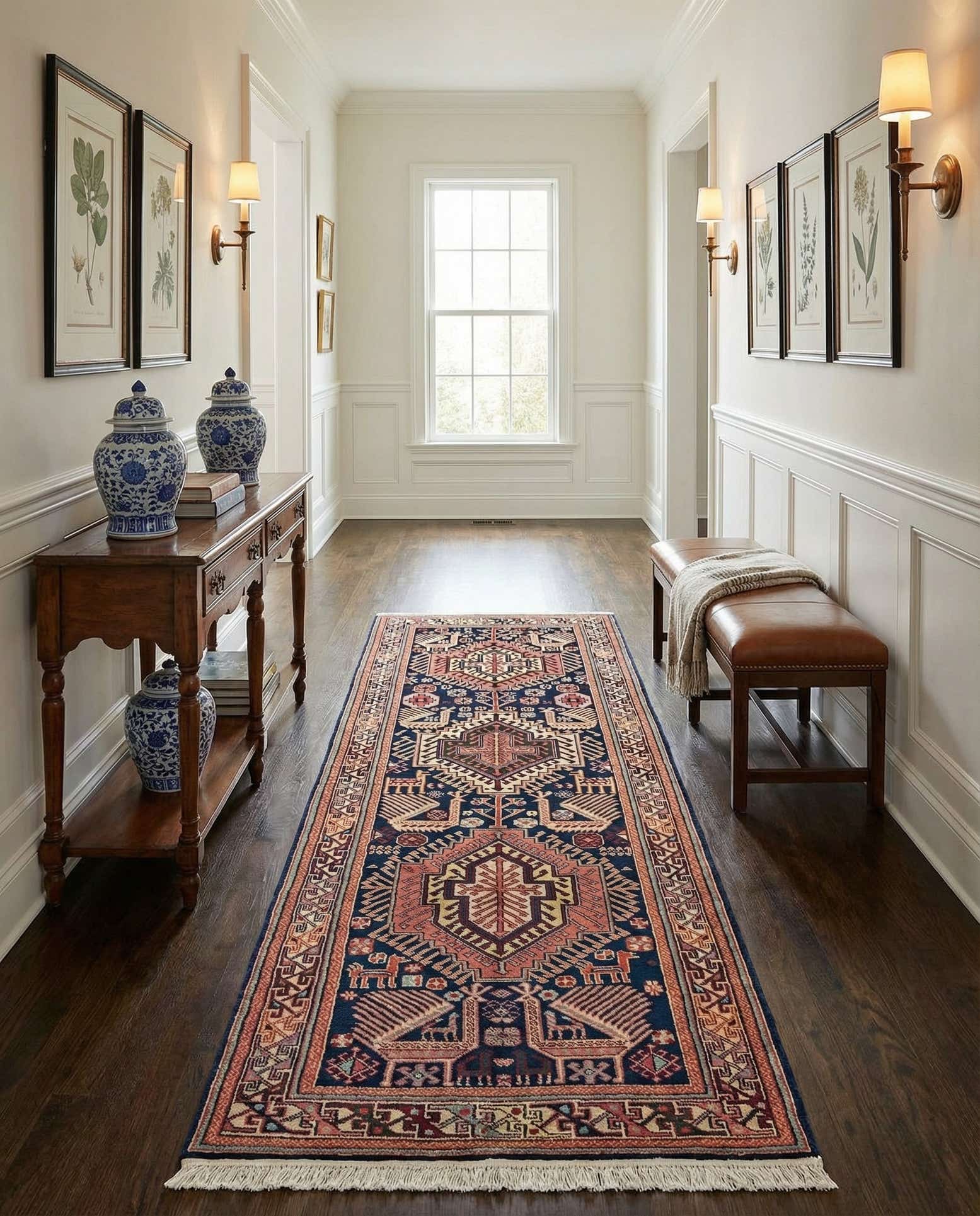 3' 7 x 10' Hand Knotted Shirvan Oriental Wool Runner Rug