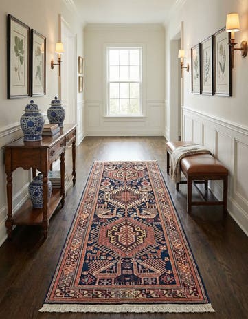 3' 7 x 10' Hand Knotted Shirvan Oriental Wool Runner Rug