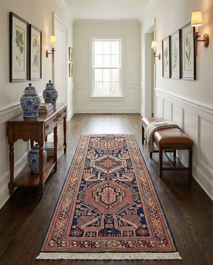 3' 7 x 10' Hand Knotted Shirvan Oriental Wool Runner Rug