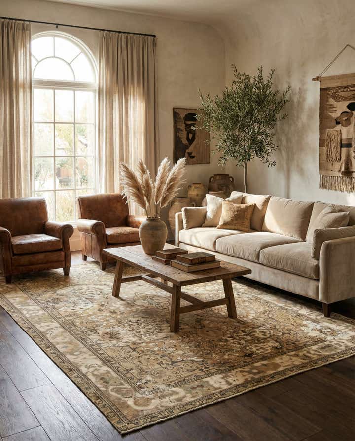 6' 6 x 9' 10 Hand Knotted Vintage Royal Persian Wool Rug