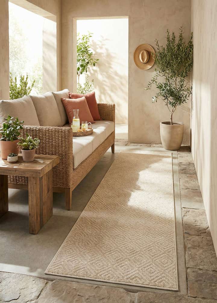 2' 7 x 10' Easy-Clean Sabrina Soto Indoor / Outdoor Runner Rug