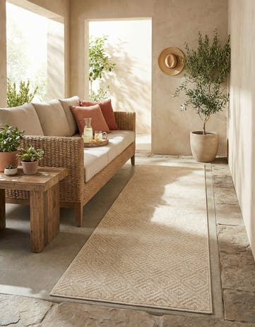 2' 7 x 10' Easy-Clean Sabrina Soto Indoor / Outdoor Runner Rug