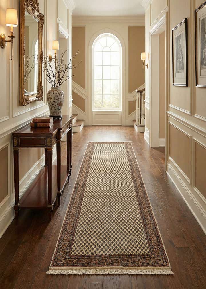 6' 4 x 11' 3 Hand Knotted Mir Wool Runner Rug
