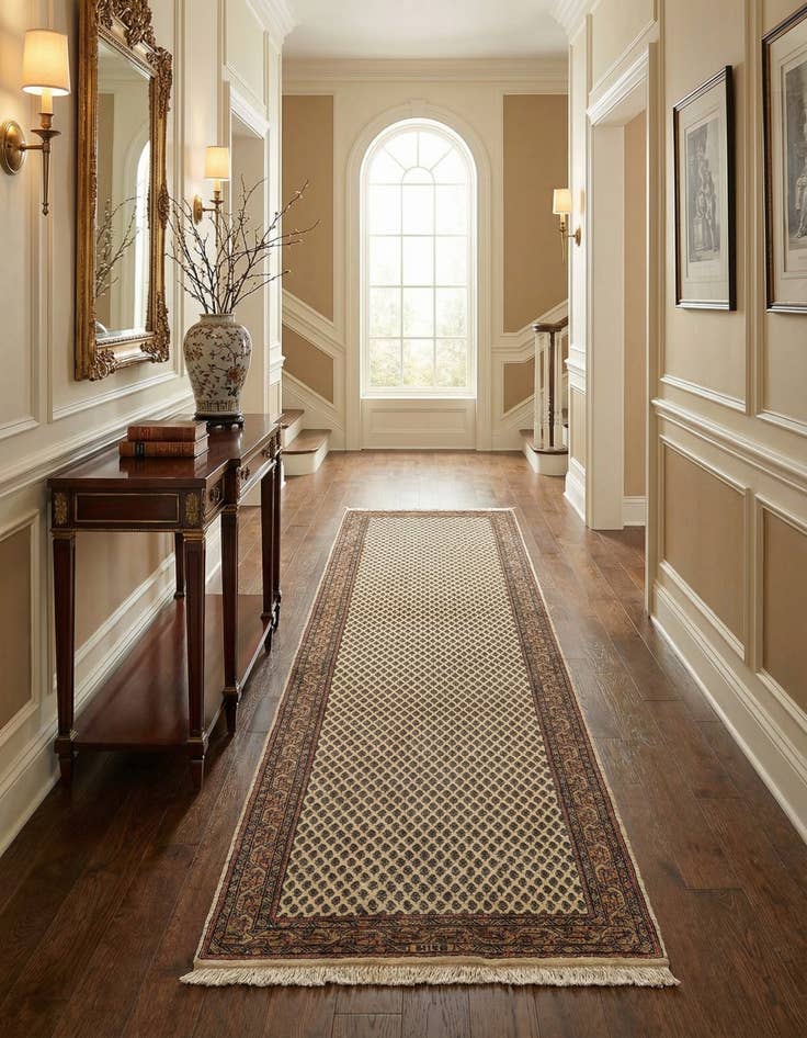 Detail image of 6' 4 x 11' 3 Hand Knotted Mir Wool Runner Rug