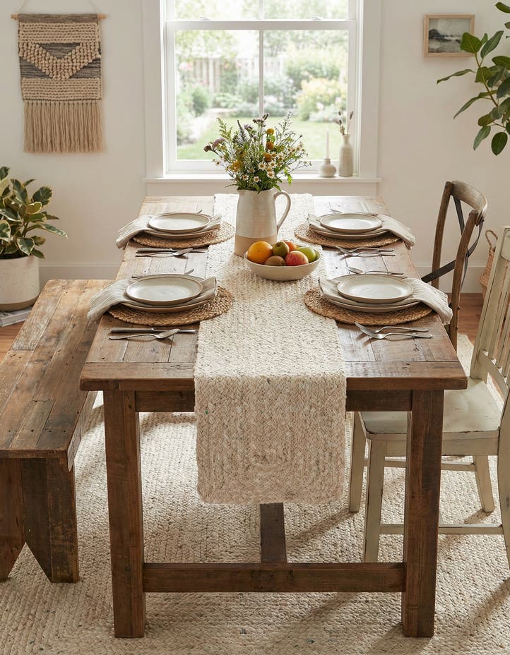 1' 2 x 8' Handmade Braided Chindi Table Ru...