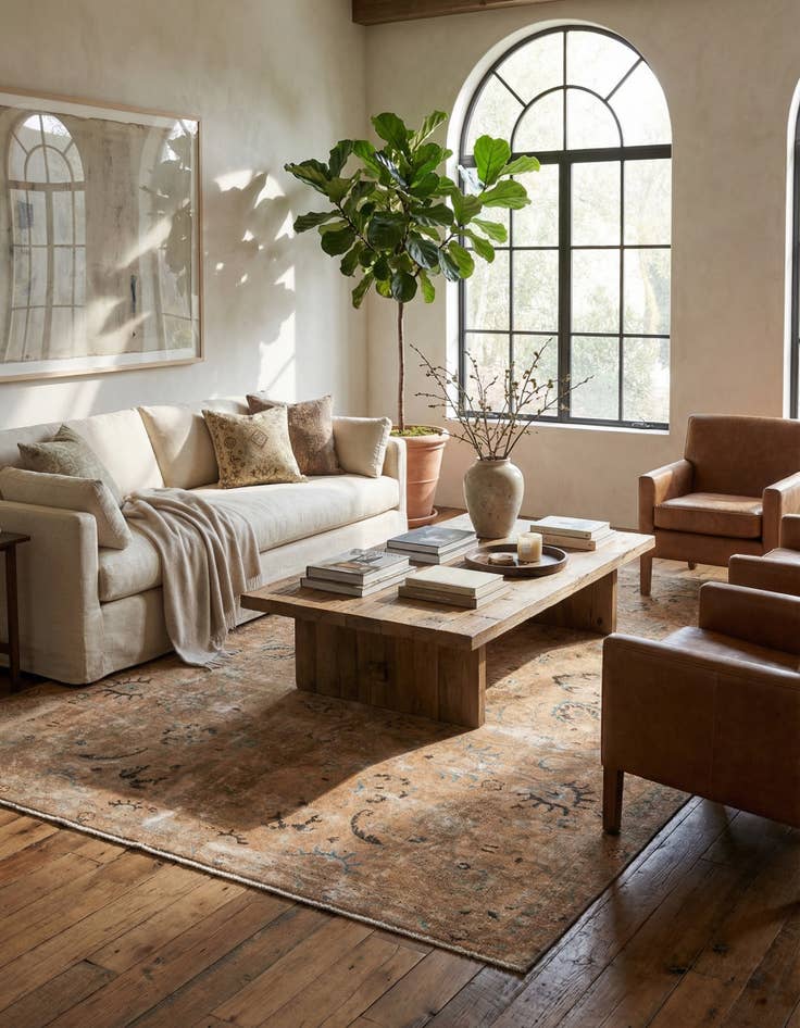 Detail image of 7' 5 x 10' 4  Hand Knotted Ultra Vintage Persian Wool Rug