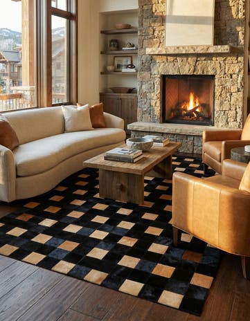 5' x 7' 11 Cowhide - Patchwork Rug