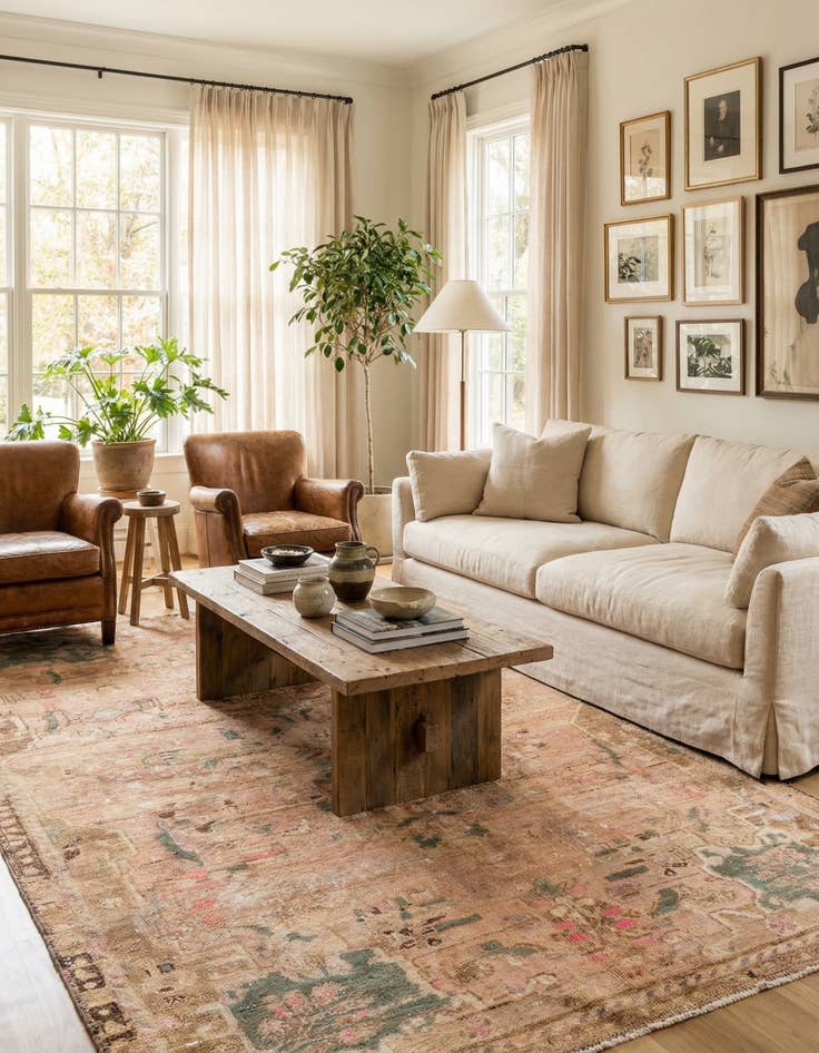 Detail image of  5' 4 x 9' 4  Hand Knotted Ultra Vintage Persian Wool Rug