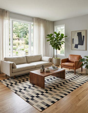 5' 9 x 7' 8 Hand Woven Kilim Modern Wool Rug