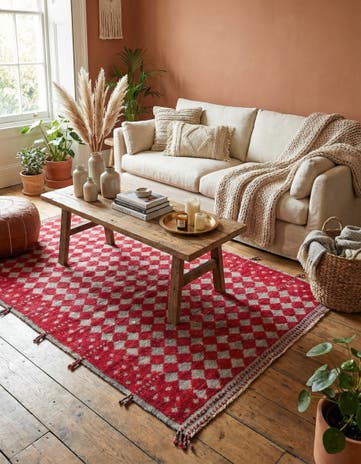 5' 9 x 8' Hand Knotted Moroccan Wool Rug