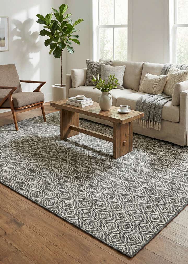 6' x 9' Easy-Clean Trellis Indoor / Outdoor Rug