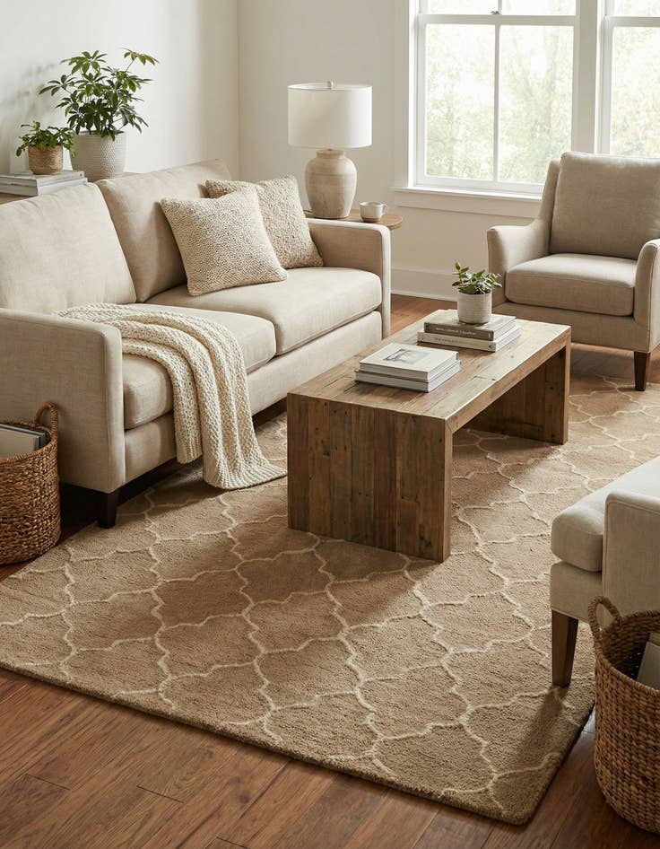 Detail image of 5' 1 x 8' Luna Wool Rug