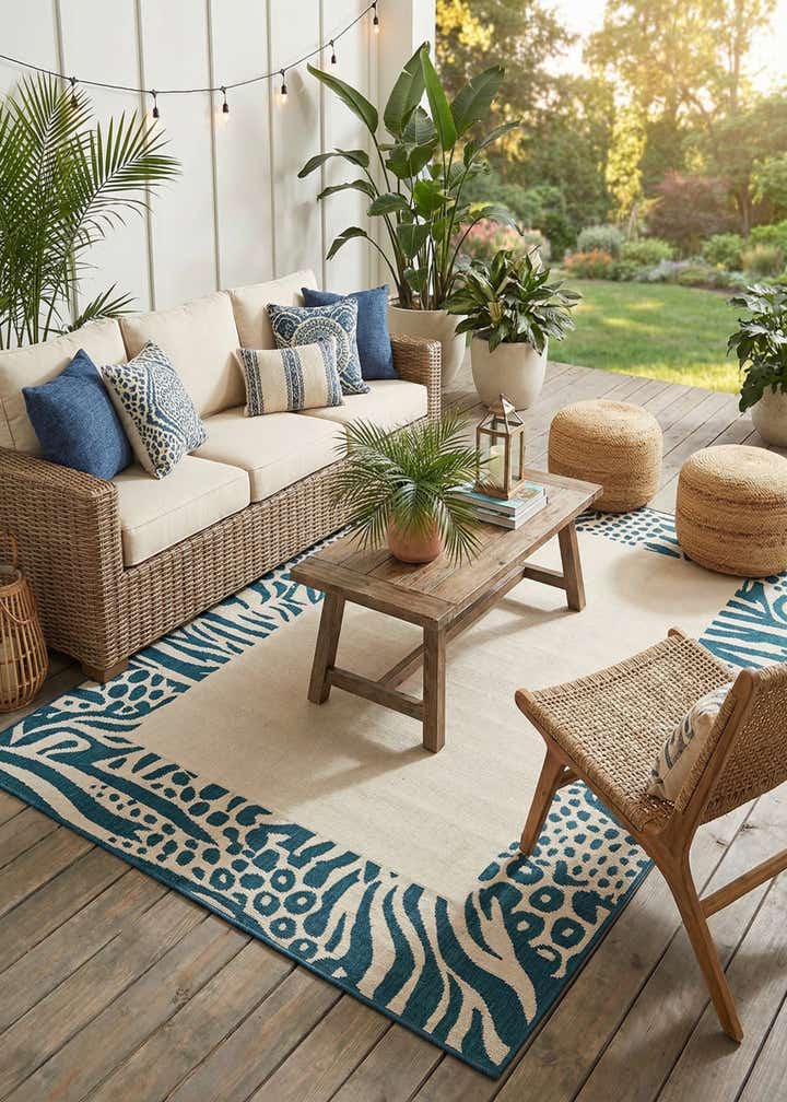5' x 8' Easy-Clean Safari Indoor / Outdoor Rug