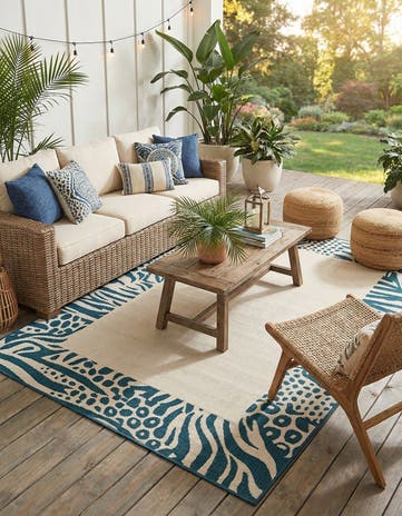 5' x 8' Easy-Clean Safari Indoor / Outdoor Rug