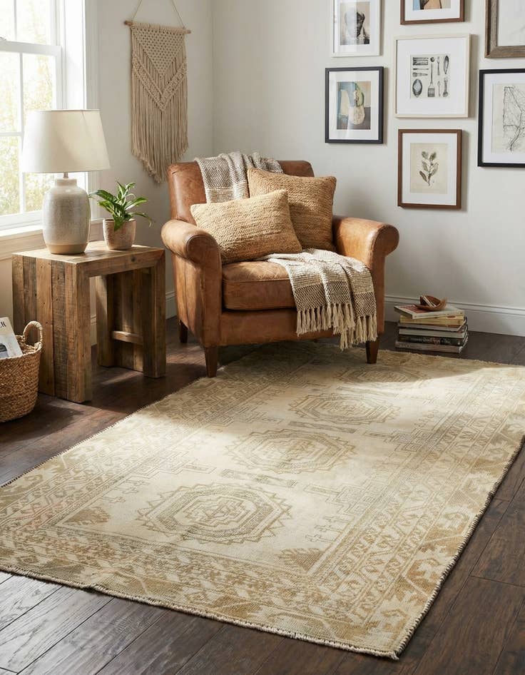 Detail image of 3' x 5' 9  Hand Knotted Ultra Vintage Persian Wool Rug