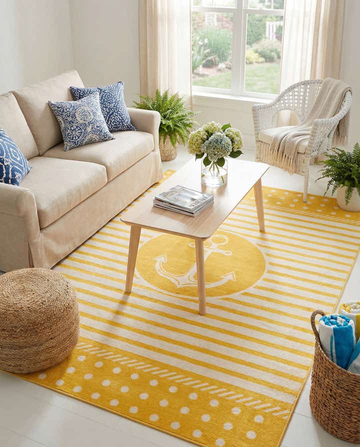 5' 3 x 7' 7 Easy-Clean Indoor / Outdoor Rug