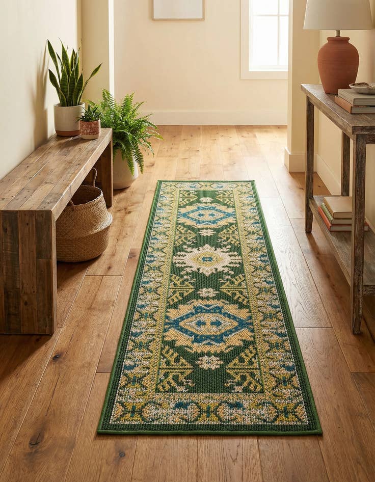 Detail image of  2' x 6'  Washable Baja Indoor / Outdoor Runner Rug