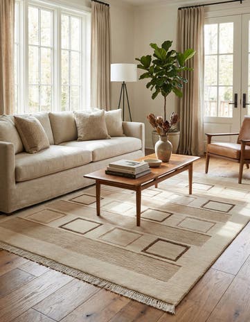 4' 10 x 6' 9 Hand Knotted Darya Wool Rug