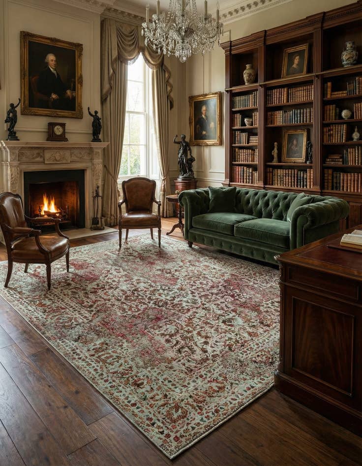 Detail image of 9' 7 x 12' 1 Vintage Royal Wool Rug