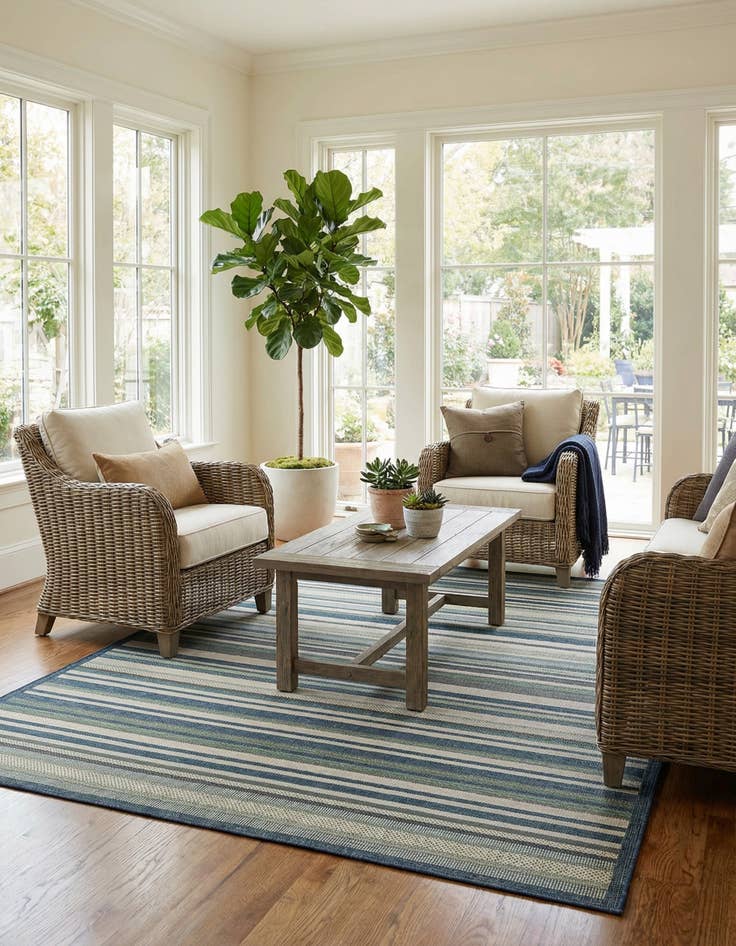 Detail image of 7' x 10'  Washable Baja Indoor / Outdoor Rug