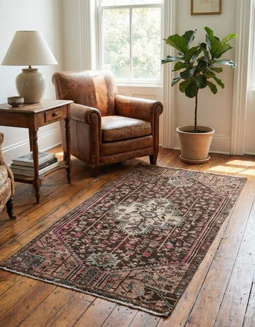 3' 3 x 6' 7 Hand Knotted Ultra Vintage Persian Wool Runner Rug