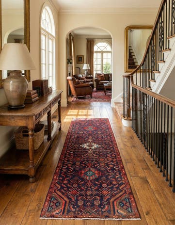 2' 8 x 9' 1 Hamedan Wool Runner Rug