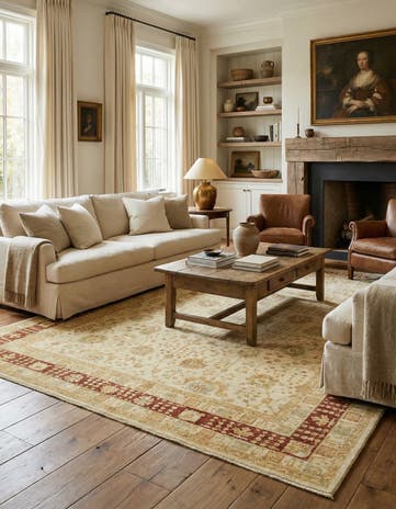 9' 9 x 12' 9 Hand Knotted Peshawar Ziegler Rug