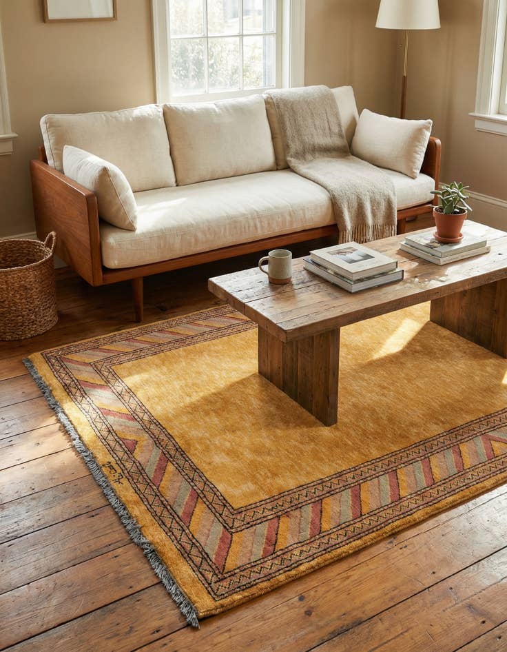 Detail image of 3' 3 x 4' 10 Hand Knotted Ziegler Oriental Wool Rug