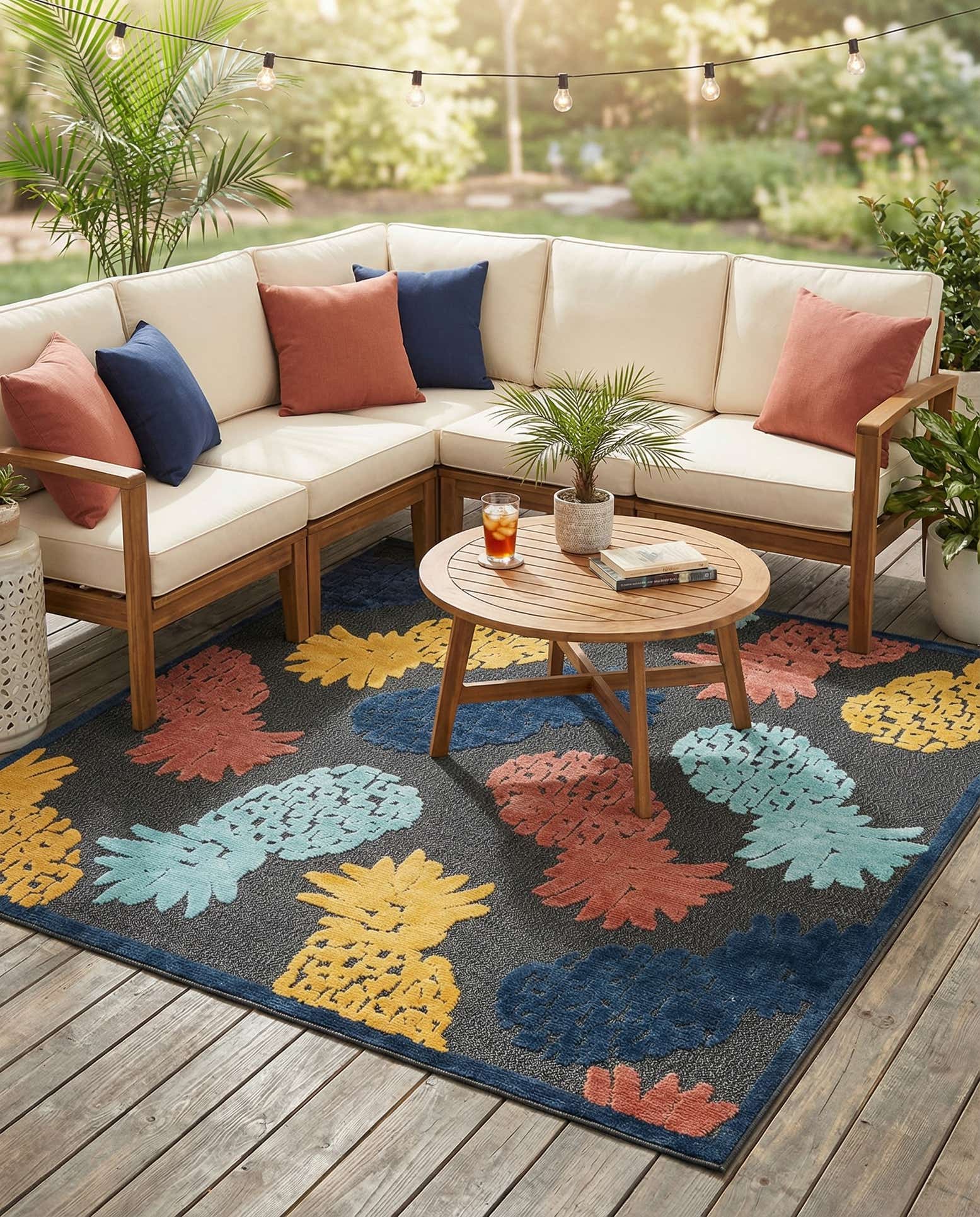 7' 10 x 7' 10 Easy-Clean Belize Indoor / Outdoor Square Rug