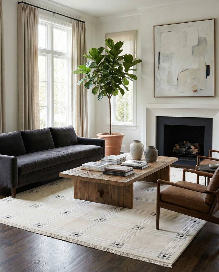 Detail image of 8' 1 x 11' 5 Hand Knotted Darya Wool Rug