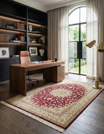 4' 4 x 6' 8 Ghom Silk Rug