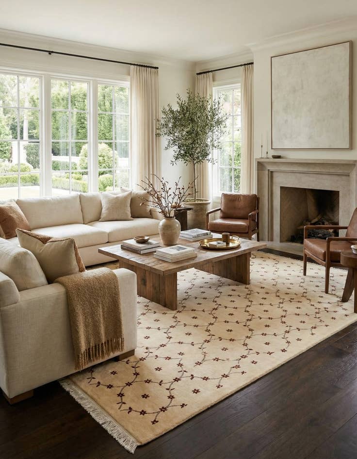 Detail image of  8' 2 x 11' 6  Hand Knotted Darya Wool Rug