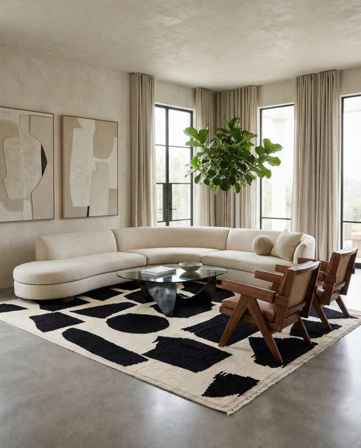 8' 2 x 10' 4 Hand Knotted Beni Marok Rug