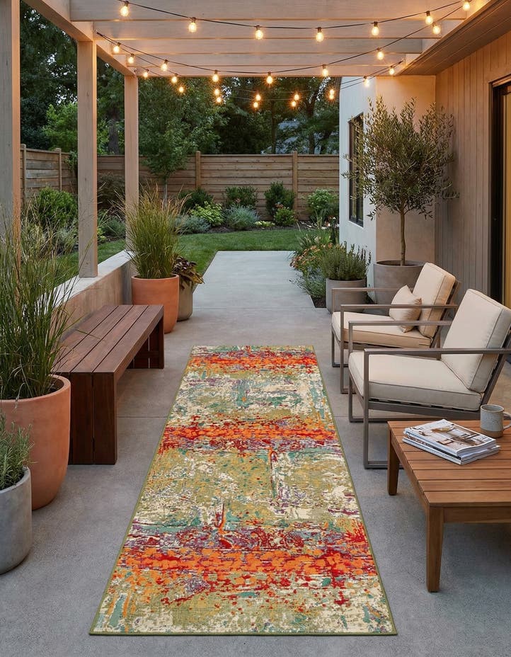 2' 7 x 10' Easy-Clean Modern Indoor / Outdoor...