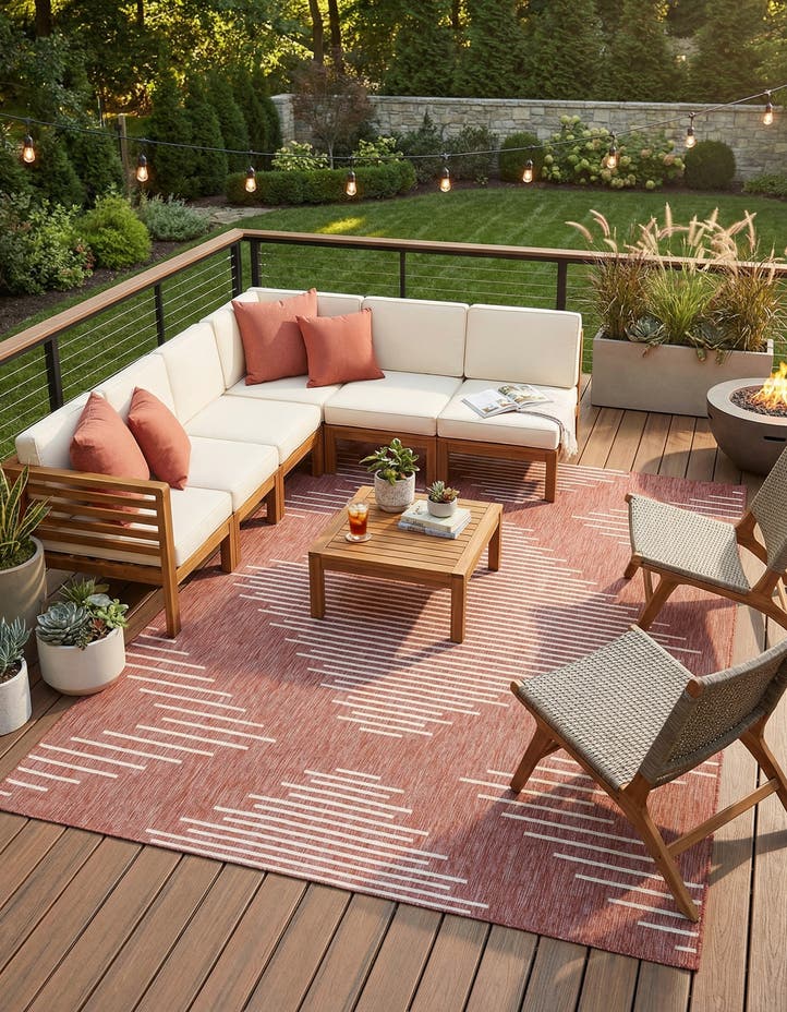 9' x 12' Easy-Clean Modern Indoor / Outdoor...