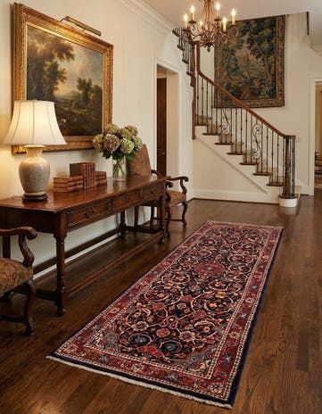 3' 9 x 10' 6 Sarouk Wool Runner Rug