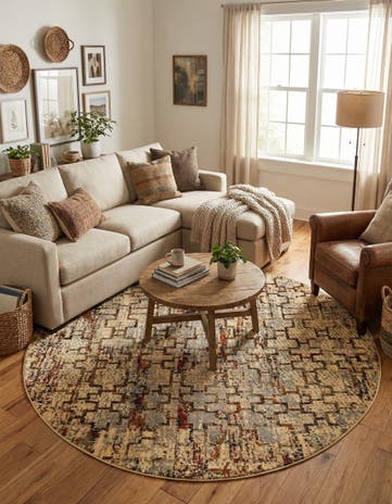 7' x 7' Saturn Round Rug