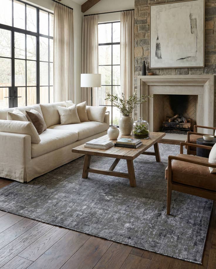 Detail image of 7' 8 x 11' 1 Hand Knotted Ultra Vintage Persian Wool Rug