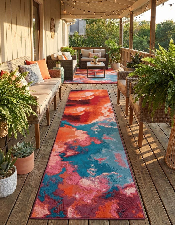 2' 7 x 12' Easy-Clean Modern Indoor / Outdoor...