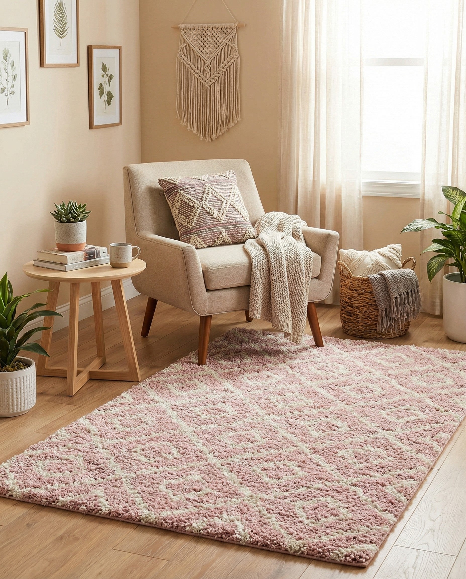  2' x 3' Lattice Shag Rug