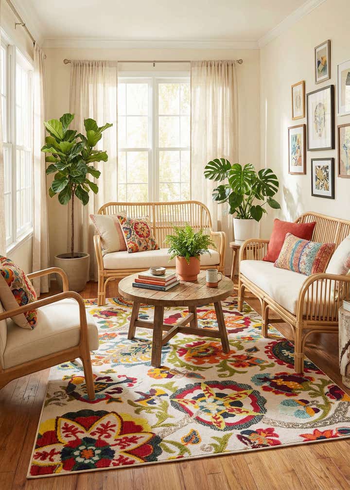 6' x 9' Easy-Clean Casablanca Indoor / Outdoor Rug