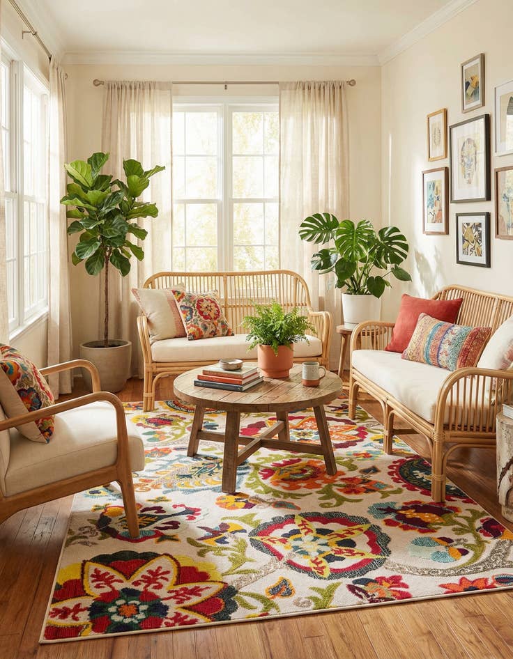 Detail image of 6' x 9' Easy-Clean Casablanca Indoor / Outdoor Rug