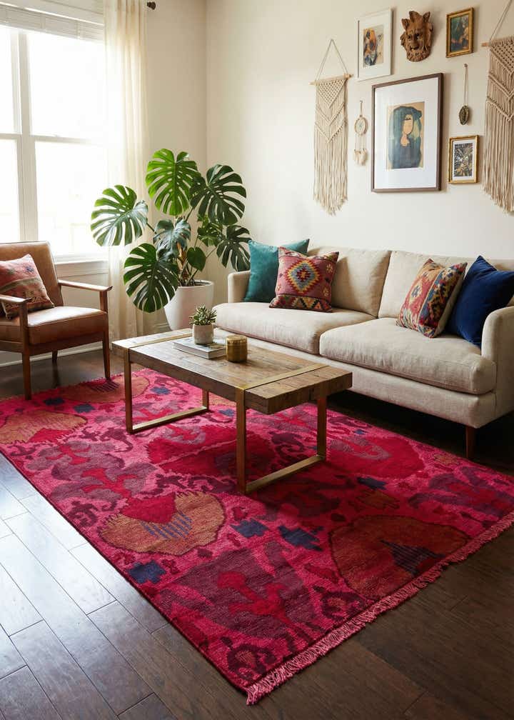 4' 3 x 6' 7 Hand Knotted Darya Wool Rug