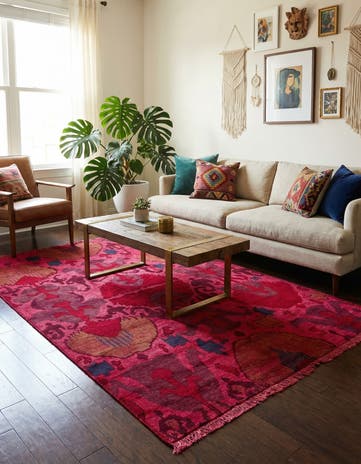 4' 3 x 6' 7 Hand Knotted Darya Wool Rug