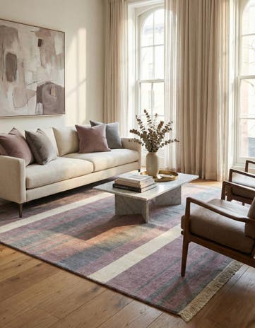 4' 11 x 6' 8 Hand Knotted Darya Wool Rug