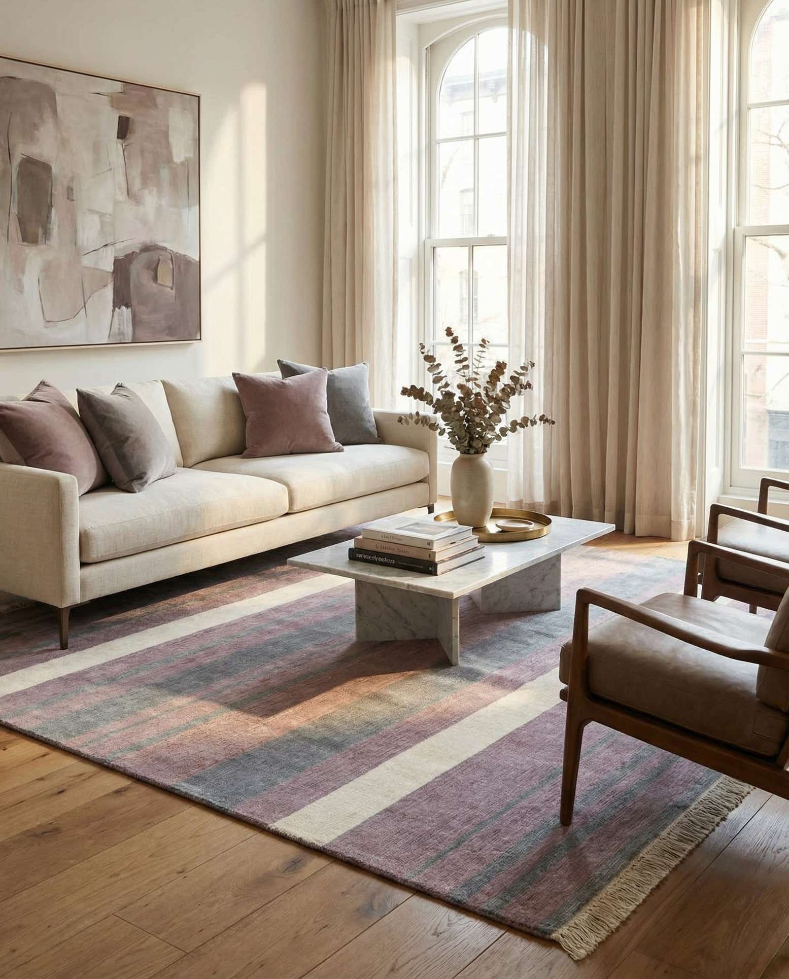 4' 11 x 6' 8 Hand Knotted Darya Wool Rug